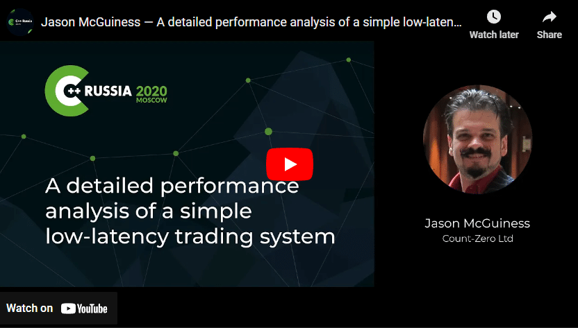 c++ A detailed performance analysis of a simple low-latency trading system